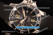 Ball Engineer Hydrocarbon Spacemaster Captain Poindexter Miyota 8215 Automatic Steel Case with Black Bezel Stick/Arabic Numeral Markers and Black Rubber Strap