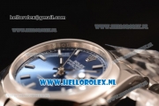 Rolex Datejust Clone Rolex 3135 Automatic Steel Case with Stick Markers Blue Dial and Steel Bracelet