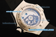 Hublot Big Bang Swiss Tourbillon Automatic Movement Steel Case and Bezel with Black Rubber Strap