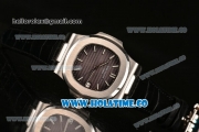 Patek Philippe Nautilus Miyota 9015 Automatic Steel Case with White Stick Markers and Grey Dial (BP)