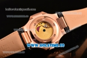 Patek Philippe Nautilus Asia Automatic Rose Gold Case with Black Dial and White Sitck Markers