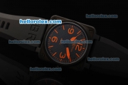 Bell & Ross BR 01-92 Automatic Movement PVD Case with Black Dial and Orange Marking