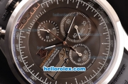 Tag Heuer Mikrogirder 2000 Chronograph Miyota Quartz Steel Case with Chocolate Dial and Black Rubber Strap