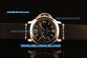 Panerai Luminor Marina Pam 318 Swiss ETA 6497 Manual Winding Steel Case with Black Dial and Black Leather Strap - 1:1 Original