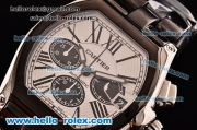 Cartier Roadster Chrono Swiss Valjoux 7750-SHG Automatic Steel Case with Black Roman Numeral Markers and White Dial -1:1 Original