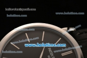 Patek Philippe Calatrava Miyota OS2035 Quartz Steel Case with Black Dial and Stick Markers