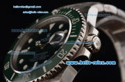 Rolex Submariner Rolex 3135 Automatic Stainless Steel Case with Stainless Steel Strap and Green Dial Stick Markers - 1: 1 Original (LF)
