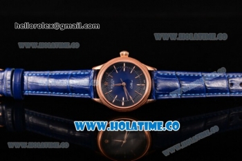 Rolex Cellini Time Asia 2813 Automatic Rose Gold Case with Rose Gold Stick Markers and Blue/Black Dial