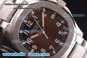 Patek Philippe Nautilus Asia 2824 Automatic Full Steel with Brown Dial and Luminous Markers