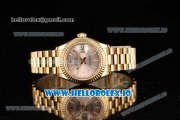 Rolex Datejust Swiss ETA 2671 Automatic Yellow Gold Case with Sliver Dial Stick Markers and Yellow Gold Bracelet (BP)