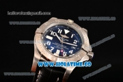 Breitling Avenger II Seawolf Asia 2813 Automatic Steel Case with Black Dial and Arabic Numeral Markers