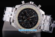 Breitling for Bentley Motors T Automatic SS Strap with Black Dial and Silver Case
