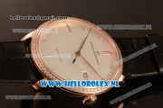 Girard Perregaux 1966 9015 Auto Rose Gold Case with White Dial and Black Leather Strap