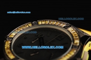 Hublot Big Bang Chronograph Swiss Quartz Movement PVD Case with Yellow Diamond Bezel and Yellow Rubber Strap-Lady Model