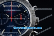 Omega Speedmaster'57 Chrono Clone Omega 9300 Automatic Steel Case with Blue Dial and Stainless Steel Bracelet (EF)