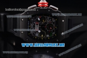 Richard Mille RM 11-03 Swiss Valjoux 7750 Automatic PVD Case with Skeleton Dial and Black Rubber Strap Arabic Numeral Markers