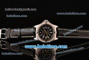 Breitling Avenger Seawolf Swiss ETA 2836 Automatic Stainless Steel Case with Black Leather Bracelet Black Dial and Numeral Markers