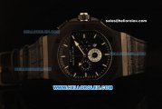 Bvlgari Daniel Roth Cal 1306 Chronograph Miyota Quartz PVD Case with Black Dial and Black Leather Strap