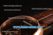 Audemars Piguet Jules Audemars Tourbillon Grande Date Swiss Tourbillon Manual Winding Rose Gold Case with Black Dial and Brown Leather Strap (TF)