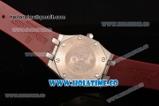 Audemars Piguet Royal Oak Lady Swiss Quartz Rose Gold/Diamonds Case with Diamonds Markers and Brown Dial (EF)