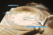Omega Constellation Swiss Quartz Steel Case with Diamond Bezel and Silver Dial-Diamond Markers