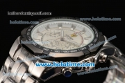 Ferrari Rattrapante Chrono Miyota OS20 Quartz Steel Case with PVD Bezel White Dial and Stick Markers