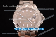 Rolex Yacht-Master 40 Swiss ETA 2836 Automatic Stainless Steel Case/Bracelet with Grey Dial and Dot Markers