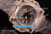 Hublot Masterpiece MP 08 Antikythera Sunmoon Asia 2813 Automatic Rose Gold Case Skeleton Dial and Brown Leather Strap