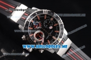 Ulysse Nardin Maxi Marine Diver Miyota OS20 Quartz Steel Case with Black Dial and Black Rubber Strap Stick Markers