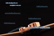 Cartier Perles de Cartier Swiss Quartz Rose Gold Case with Yellow Leather Strap and White Dial Diamond Bezel 1:1 Original