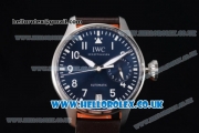 IWC Big Pilot's Watch Edition "Le Petit Prince" Swiss Valjoux 7750-CHG Automatic Steel Case with Black Dial Brown Leather Strap and Arabic Numeral Markers (ZF)