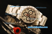 Rolex Daytona Swiss Valjoux 7750 Automatic Movement Full Steel with Silver Dial and Arabic Numerals