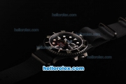 Rolex Submariner Pro-Hunter Automatic Movement PVD Case with Ceramic Bezel-Black Dial and Nylon Strap