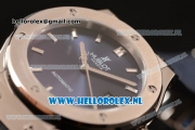 Hublot Classic Fusion 9015 Auto Steel Case with Blue Leather Strap and Blue Dial