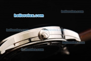 Vacheron Constantin Tourbillon Swiss Manual Winding Movement Steel Case with White Dial and Moon Phase