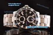 Ulysse Nardin Maxi Marine Diver ST25 Automatic Steel Case with Black Dial Stick Markers and Stainless Steel Strap 1:1 Original Ulysse Nardin Maxi Marine Diver ST25 Automatic Steel Case with Black Dial Stick Markers and Stainless Steel Strap 1:1 Original