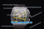Richard Mille RM 038 Miyota 9015 Automatic PVD Case with Skeleton Dial Dot Markers and Black Rubber Strap