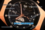 Audemars Piguet Royal Oak Offshore Chrono Miyota Quartz Rose Gold Case with Black Dial and PVD Bezel