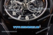 Hublot Big Bang UNICO Sapphire All Black Miyota Quartz Sapphire Crystal Case with Skeleton Dial and Black Rubber Strap Stick/Arabic Numeral Markers