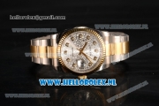 Rolex Datejust 3135 Auto Yellow Gold Case with White Dial and Two Tone Bracelet - 1:1 Origianl (AAAF)