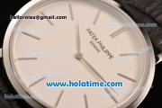 Patek Philippe Calatrava Miyota OS2035 Quartz Steel Case with White Dial and Stick Markers