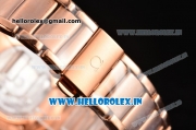 Omega De Ville Ladymatic Swiss ETA 2671 Automatic Full Rose Gold with Brown Stripy Dial and Diamonds Markers