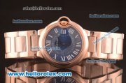 Cartier Ballon Bleu De Cartier Swiss ETA Quartz Full Rose Gold with Blue Dial and Roman Markers Cartier Ballon Bleu De Cartier Swiss ETA Quartz Full Rose Gold with Blue Dial and Roman Markers