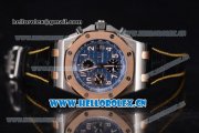 Audemars Piguet Royal Oak Offshore Clone AP Calibre 3126 Automatic Steel Case with Blue Dial Arabic Numeral Markers and Black Leather Strap - 1:1 Original (JF) Audemars Piguet Royal Oak Offshore Clone AP Calibre 3126 Automatic Steel Case with Blue Dial Arabic Numeral Markers and Black Leather Strap - 1:1 Original (JF)
