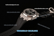 Audemars Piguet City of Sails Chronograph Swiss Valjoux 7750 Automatic Movement Steel Case with Black Dial and Black Rubber Strap