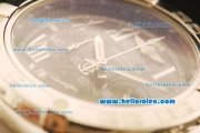 Breitling Chronomat B01 Chronograph Miyota Quartz Full Steel with Black Dial and Silver Roman Markers