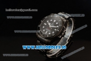 Rolex Sea-Dweller Clone Rolex 3135 Automatic PVD Case Black Dial With Dots Markers PVD Bracelet (BP)