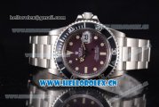 Rolex Submariner Swiss ETA 2836 Automatic Stainless Steel Case/Bracelet with Red Dial and Dot Markers