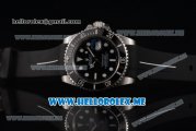 Rolex Submariner Swiss ETA 2836 Automatic Steel Case with Black Dial and Dot Markers Black Rubber Strap