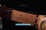 Audemars Piguet Selfwinding Royal Oak Automatic Movement Rose Gold Case and Bezel with White Dial